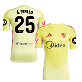 Sevilla FC 25/26 Adult Goalkeeper Home Shirt – Yellow